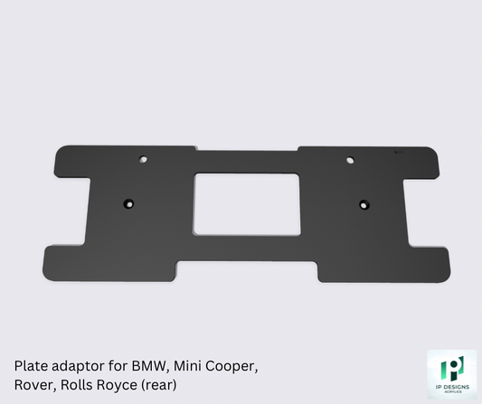 Plate adaptor (rear) for BMW Group vehicles