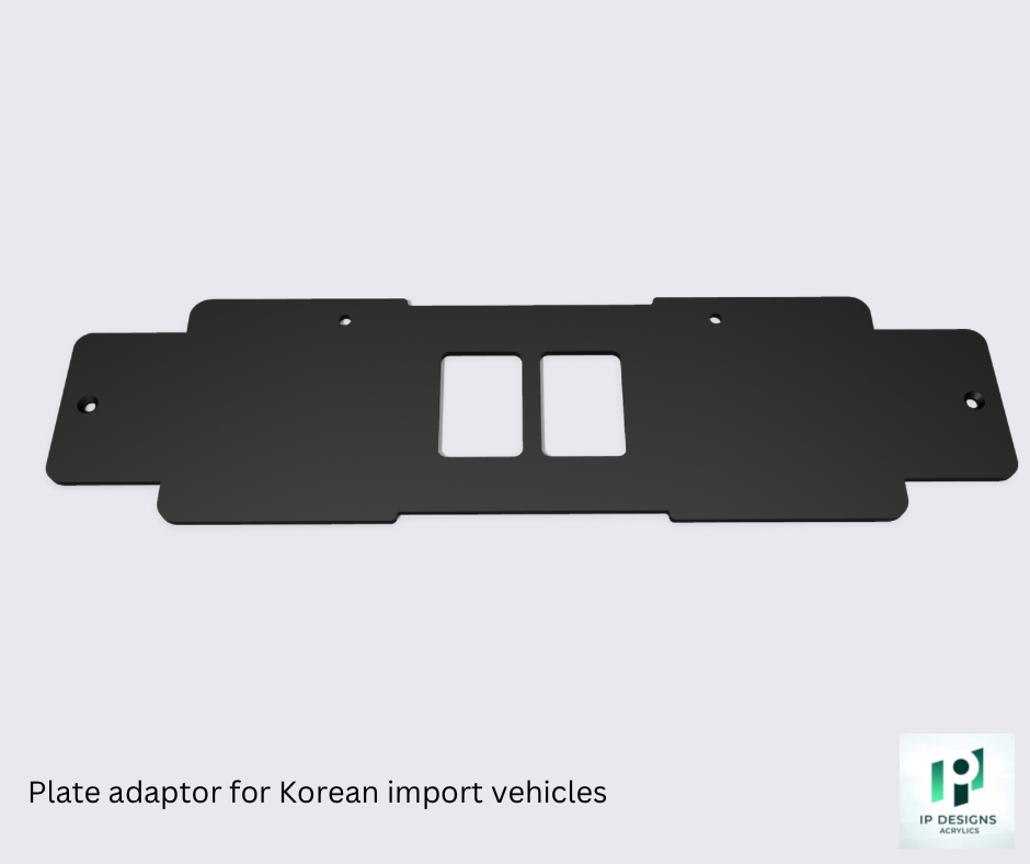 Plate adaptor for Korean import vehicles