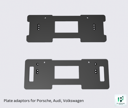 Plate adaptors for Lamborghini, Porsche, Audi, Volkswagen