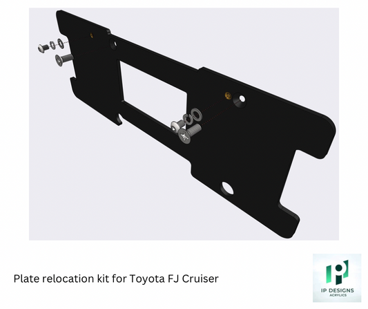 Plate relocation kit for Toyota FJ Cruiser